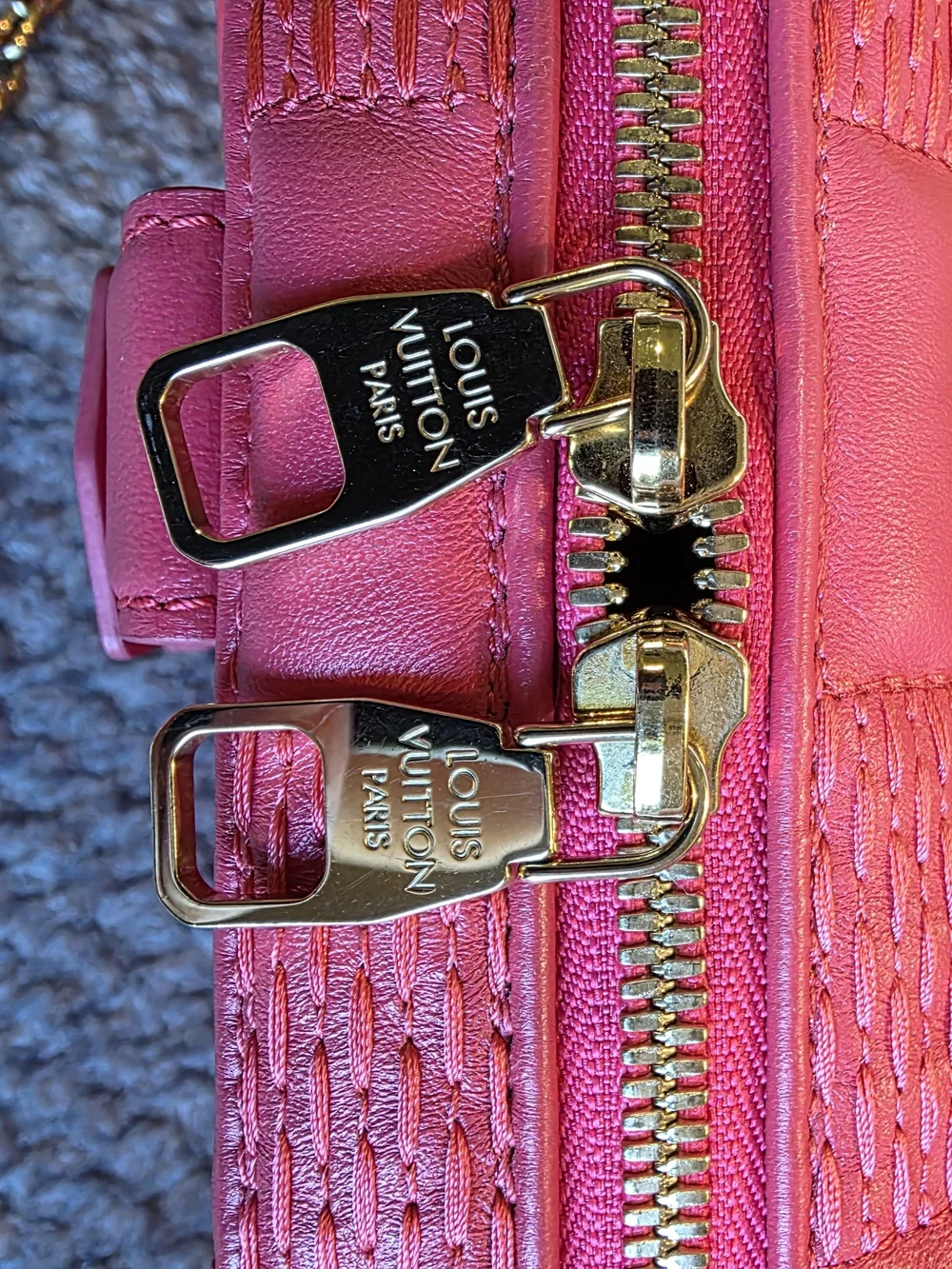 Louis Vuitton Pink Troca Quilted Damier Convertible Camera Bag